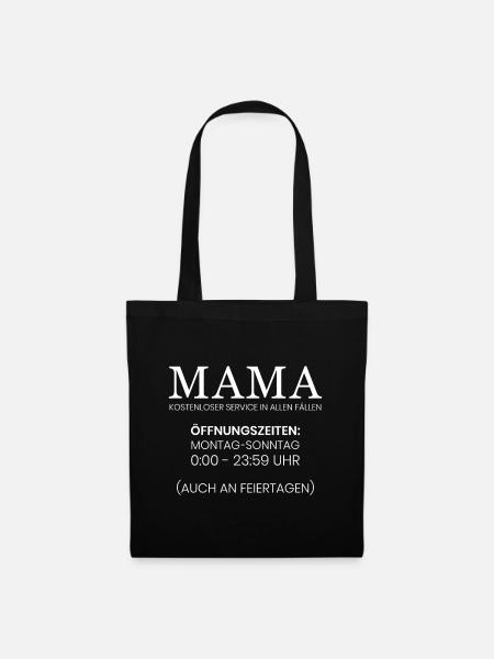 Mama Kostenloser Service in allen Fällen Spruch - Stoffbeutel - Schwarz