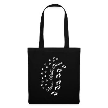 Never Walk Alone Dog Love Dog Owners Animal Love - Tote Bag - black - Front