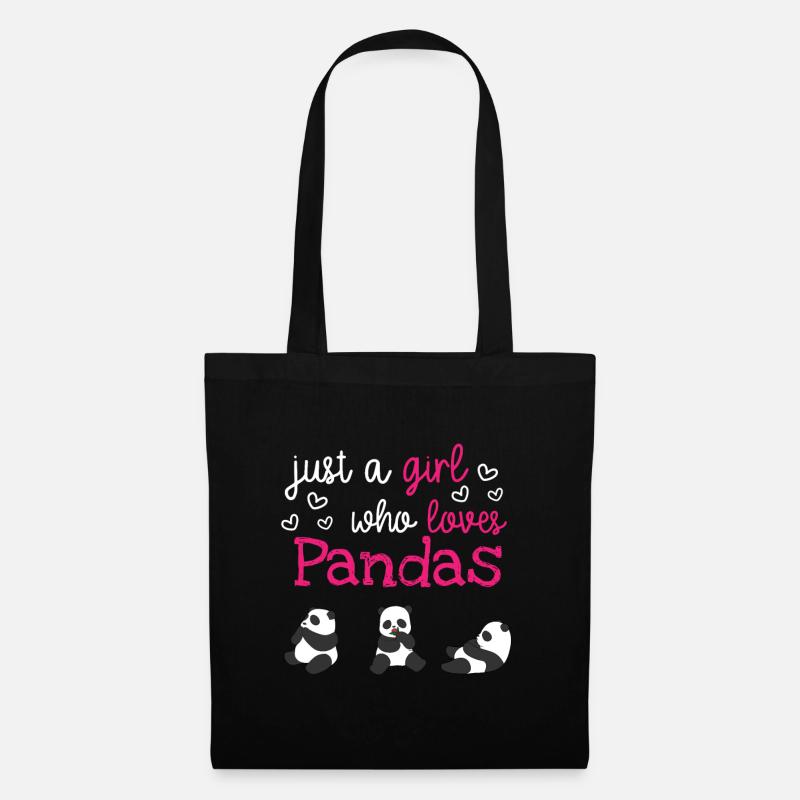 Panda Love Panda Pandas Panda Lover Panda Bear - Tote Bag - black