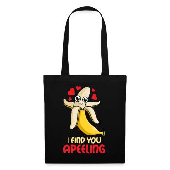 Banana love, in love apeeling valentine's day - Tote Bag - black - Front