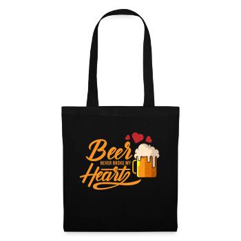 Beer never broke my heart, gift beer drink - Tote Bag - black - Front