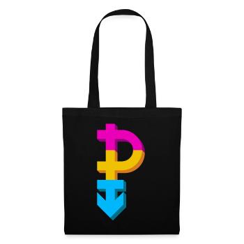 Pansexuality symbol, gender gay lesbian - Tote Bag - black - Front