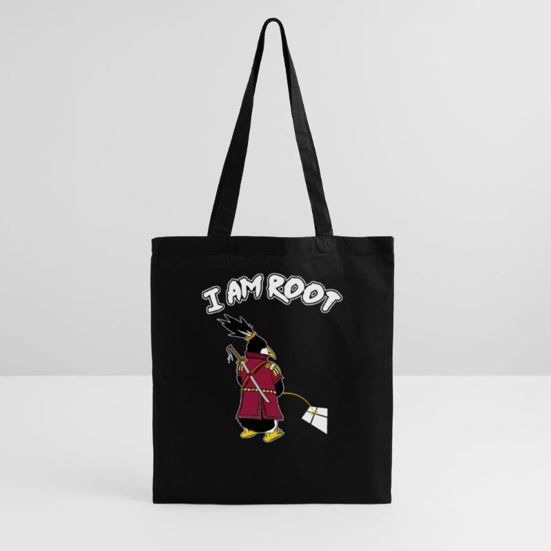 Linux Penguin I Am Root Geeks Nerd Computer Ninja Tote Bag