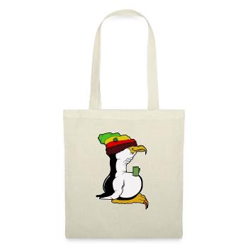 Tux Linux Pingouin Pingouin pause café maniaque Rasta - Sac en tissu - nature - Devant