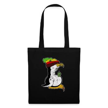 Tux Linux Penguin Coffee Break Ordinateur Nerd Rétro - Sac en tissu - noir - Devant
