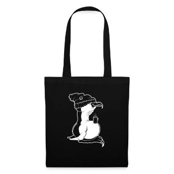 Tux Linux Penguin Coffee Break Ordinateur Freak Nerd - Sac en tissu - noir - Devant