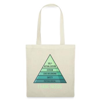 Pyramide des besoins, psychologie sociale maslow - Sac en tissu - nature - Devant