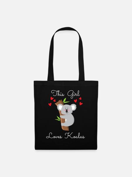 Koala Girl Loves Koala's Girl Love Zoo Gift - Tote Bag - black