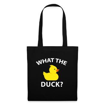 Drôle de canard cadeau What The Duck - Sac en tissu - noir - Devant