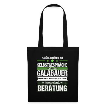 Galabauer Galabau Landschaftsgärtner Spruch Beruf - Stoffbeutel - Schwarz - Vorne