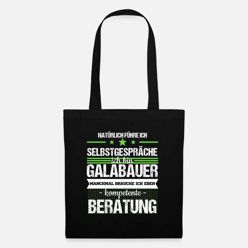 Galabauer Galabau Landschaftsgärtner Spruch Beruf - Stoffbeutel - Schwarz