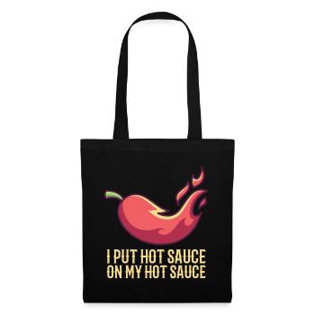 Hot sauce, spicy food chili chili pepper - Tote Bag - black - Front