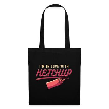 Amoureux du ketchup - Sac en tissu - noir - Devant