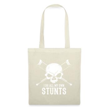 I Do All My Own Stunts, stuntman krücke - Stoffbeutel - Natur - Vorne