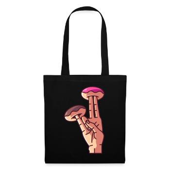 2 dans le rose 1 dans le beignet puant - Sac en tissu - noir - Devant