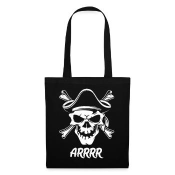 Pirate Arrrr, pirate cadeau pirate - Sac en tissu - noir - Devant