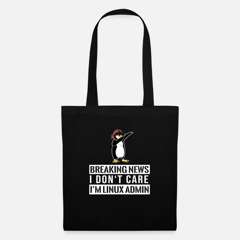 IT nerd Linux Linux penguin geek software engineer - Tote Bag - black