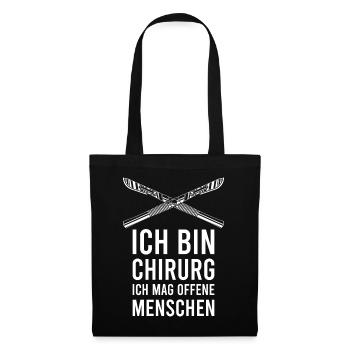 Ich bin Chirurg - Stoffbeutel - Schwarz - Vorne