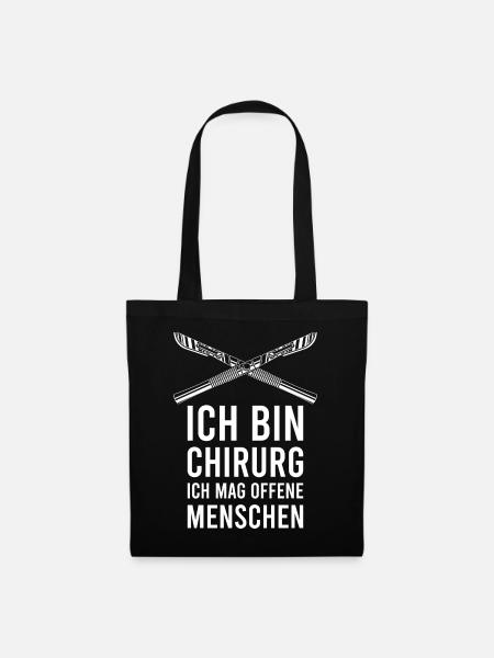 Ich bin Chirurg - Stoffbeutel - Schwarz