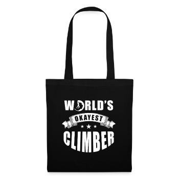 Climber Gift Worlds Okayest Climber Climbing - Tote Bag - black - Front