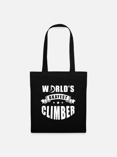 Kletterer Geschenk Worlds Okayest Climber Kletter - Stoffbeutel - Schwarz