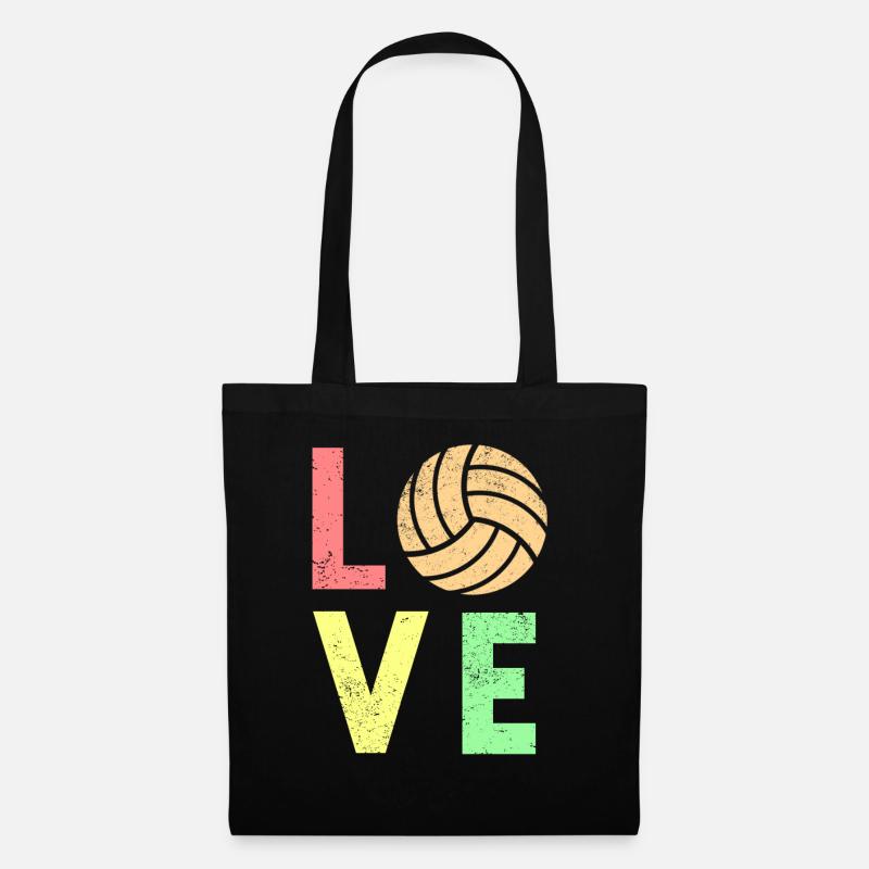 Volleyball Liebe Volleyball - Stoffbeutel - Schwarz