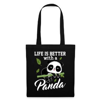 Life Is Better With A Panda - Tote Bag - black - Front