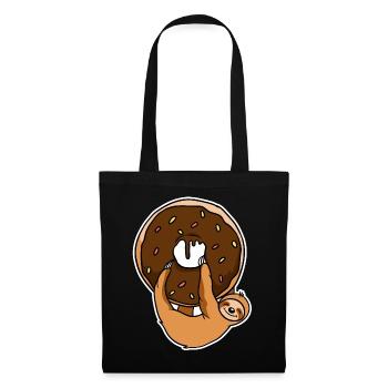 Funny Donuts Sloths Sloth With Donut - Tote Bag - black - Front