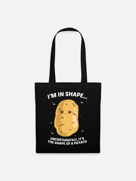 I'm In Shape Of a Potato Funny Potato - Tote Bag - black