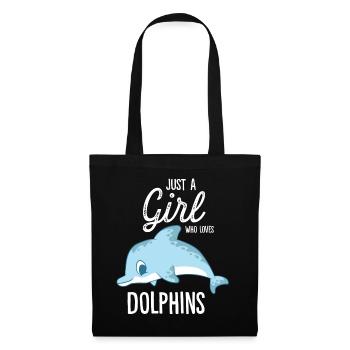 Just A Girl Who Loves Dolphins - Tote Bag - black - Front