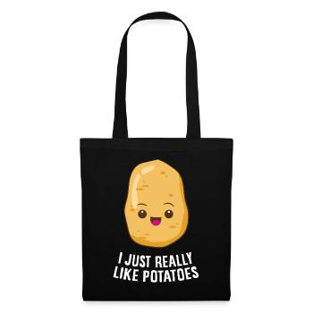 I Just Really Like Potatoes T-Shirt - Tote Bag - black - Front
