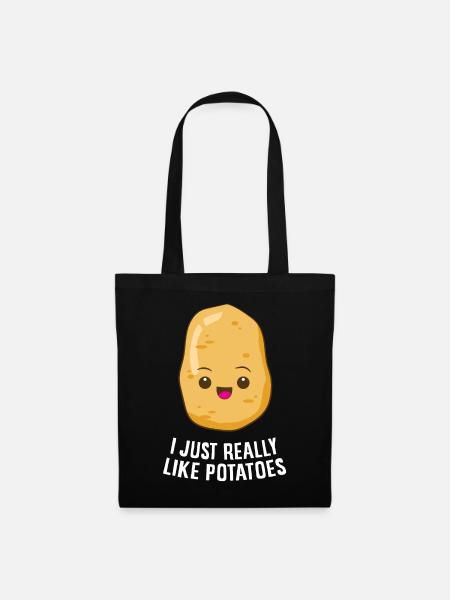 Ich Mag Kartoffel Ich Liebe Kartoffel T-Shirt - Stoffbeutel - Schwarz