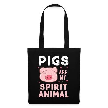 Ferme porcs Sont Mes animaux préférés - Sac en tissu - noir - Devant