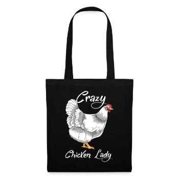 Crazy Chicken Lady - Tote Bag - black - Front