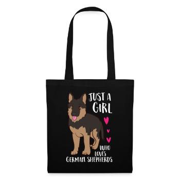 Just A Girl Who Loves German Shepherds - Tote Bag - black - Front