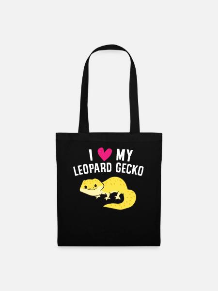 I Love My Leopard Gecko Funny Leopard Gecko - Tote Bag - black