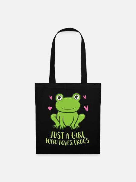 Frog Girl Just A Girl Who Loves Frogs - Tote Bag - black