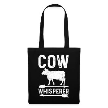 Cow Whisperer Farmer Funny Cow Farmer - Tote Bag - black - Front