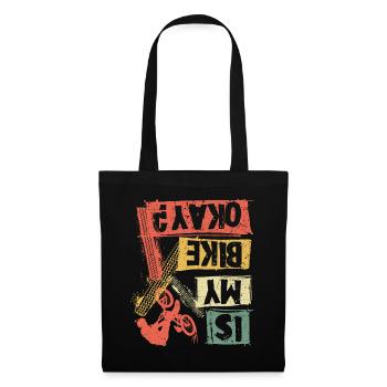 Est-ce que mon vélo va bien? Cycliste VTT - Sac en tissu - noir - Devant