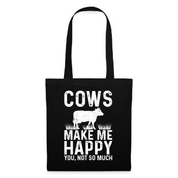 Cows Make Me Happy You, Not so much Farmer Cow - Tote Bag - black - Front