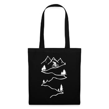 MTB mountain biker mountain bike downhill rider - Tote Bag - black - Front