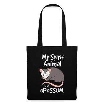 Opossum amusant Mon animal préféré est un - Sac en tissu - noir - Devant