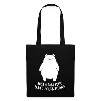 Seulement une fille qui aime les ours polaires doux - Sac en tissu - noir - Devant