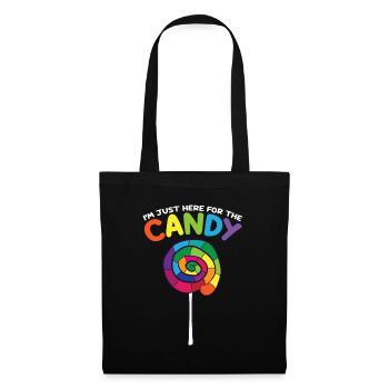 Je suis ici juste pour les bonbons fils de l’enfant - Sac en tissu - noir - Devant