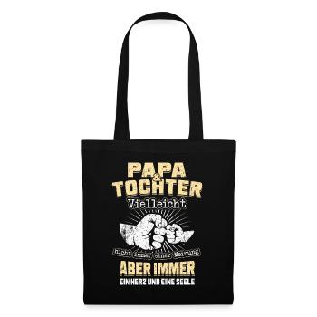 Dad and daughter A heart and a soul Father's Day - Tote Bag - black - Front
