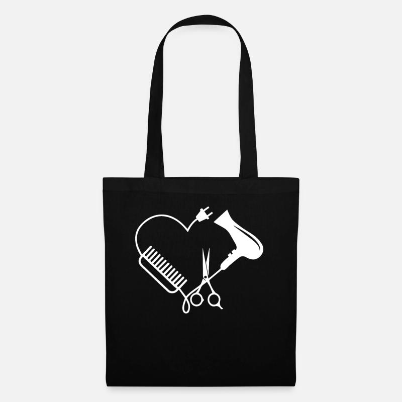 Coiffeur salon de coiffure coiffeur coiffeur coiffeur - Sac en tissu - noir
