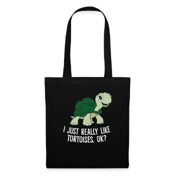 J’aime les tortues Tout simplement Ok - Sac en tissu - noir - Devant