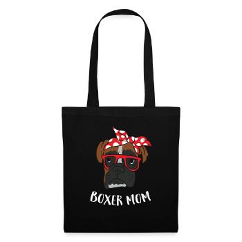 Drôle Boxer Maman Mignonne Boxeuse Maman - Sac en tissu - noir - Devant
