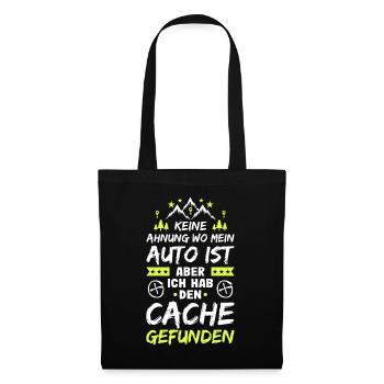 Geocaching Keine Ahnung Geocacher Cache Geocachen - Stoffbeutel - Schwarz - Vorne
