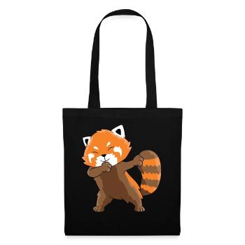 Dabbender Panda Rouge Dabbing Red Panda - Sac en tissu - noir - Devant